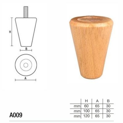 Mobilier lemn masiv - Picioare mobilier A009 Picioare mobilier