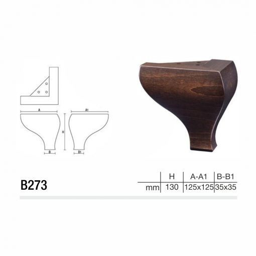Mobilier lemn masiv - Picioare mobilier B273 Picioare mobilier